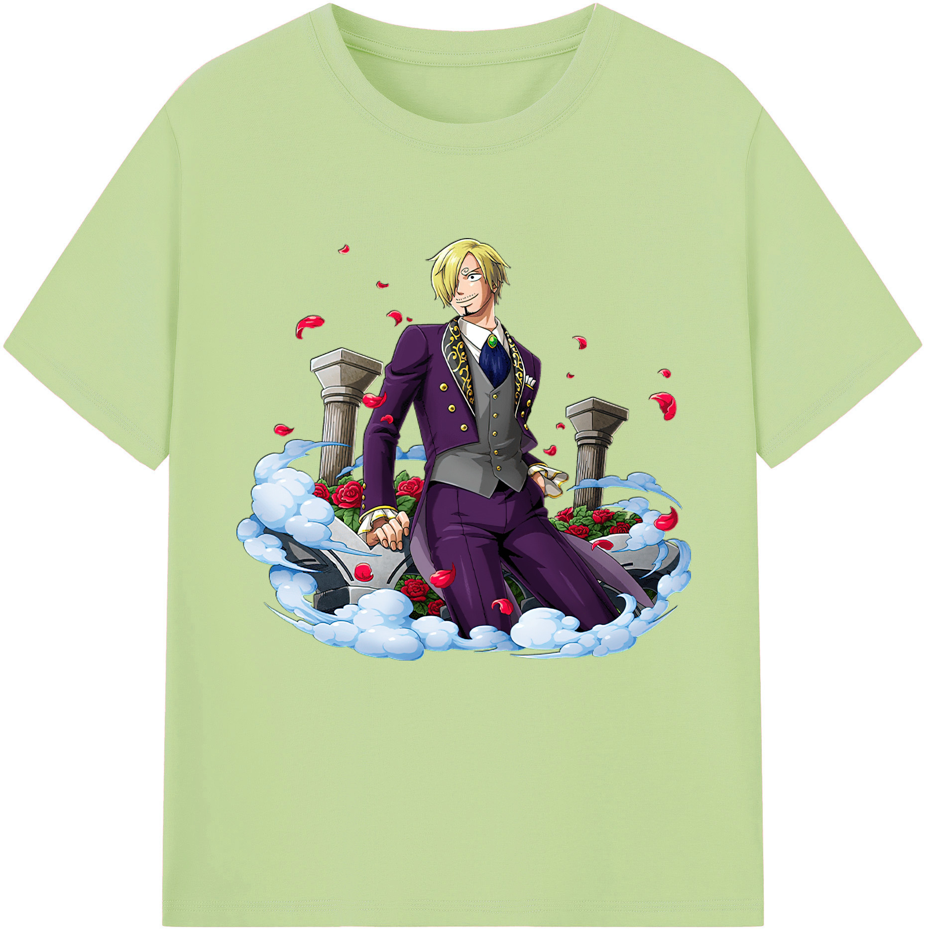 ワンピース サンジ ONE PIECE Sanji 綿100％半袖Tシャツ（フロントプリント）